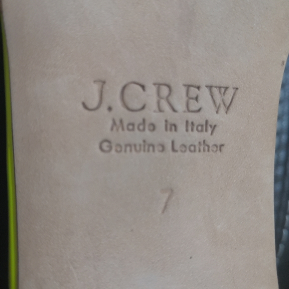 J Crew Neon Colorblock Patent Leather flats - Picture 7 of 7